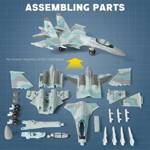 Su-35s Airplane Aircraft Model Kit, Plastic Assembly Model for Adults, Collectible Tabletop Decoration and Gift Idea