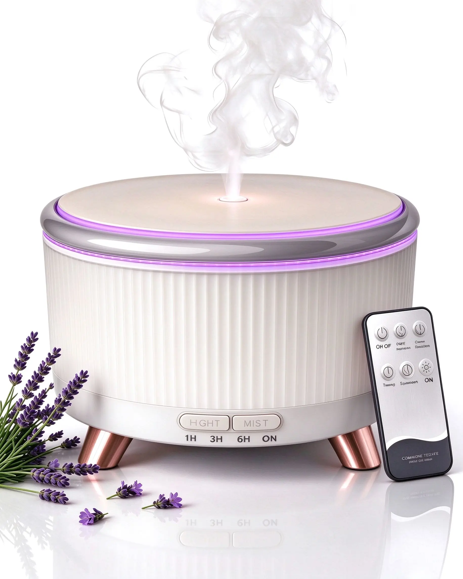 VIREXALM 500ml Essential Oil Diffuser with 7-Color Lights, Large-Capacity Diffuser for Home, Office (Novelty Lighting for Home Improvement)