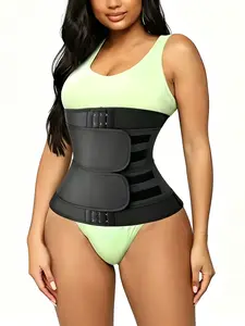 Women's Sport Waist Trainer Belt, Dual Buckle Exercise Shapewear, Sweat-Wicking Slimming Corset, Fitness Compression Girdle
