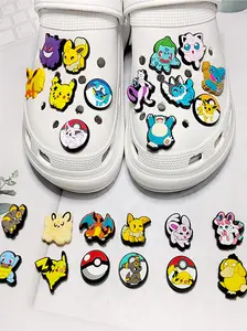 25pcs Cartoon Pokémon Series PVC Shoe Charms, Fits Slippers & Sandals, DIY Fashion Decorations, Perfect Gift for Friends