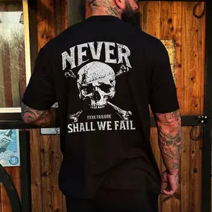 Never Fxxk Failure Shall We Fall Printed Men's T-shirt