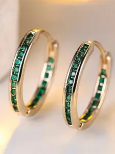 Geometric Hoop Earrings  Synthetic Zirconia Inlay Cubic Zirconia Exquisite Elegant Retro Stackable Design Daily Wear Jewelry Accessory for All Seasonsfor Women & Girls