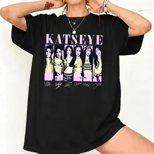 Katseye Kpop Graphics Tee, Vintage Katseye The Beautiful Chaos Tour Shirt, Katseye Gnarly Sweatshirt, Kpop Gift For Kids, Eyekon Fan Merch