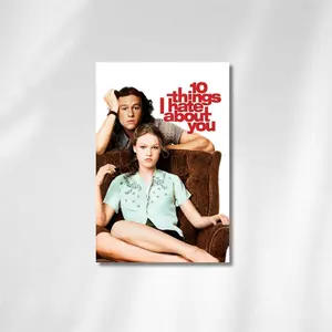 10 Things I Hate About You Touching Love Movie Poster for Bedroom Aesthetic Wall Decor Canvas Wall Art Gift 16x24inch(40x60cm)