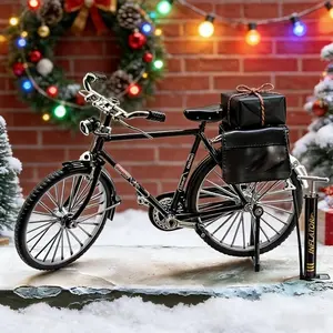 Retro Mini Bike Model Alloy Bicycle Model Collections Vintage Miniature Vehicle Ornament Home Decoration Birthday Gifts mothersdaygift