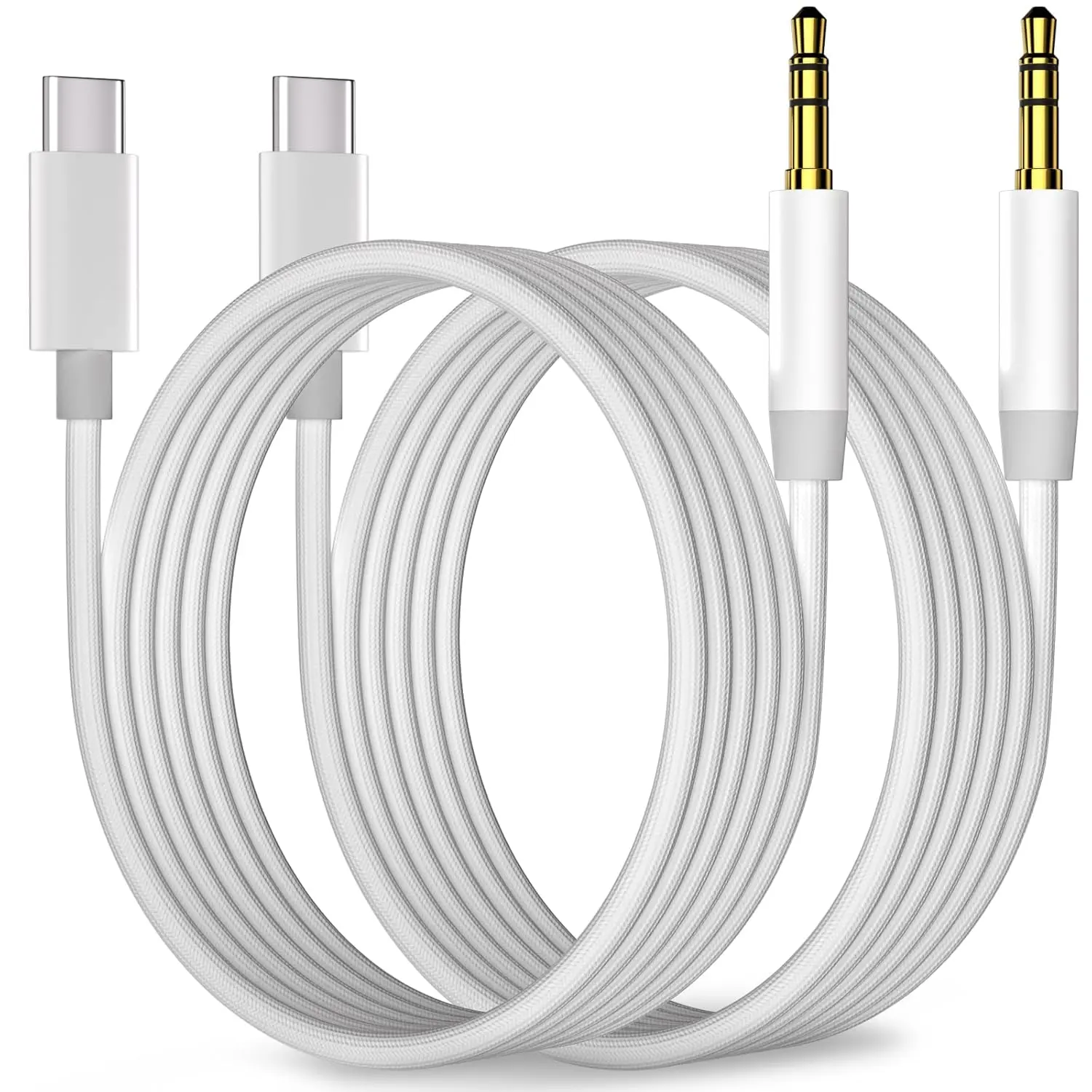 Aux to USB C, USB C to 3.5mm Audio Aux Jack  (3.3ft 2-Pack), Type C to 3.5mm Headphone  Stereo Cord for  16 15 Pro Max,  Galaxy s25 S24 S23 S22 Ultra, Note 20,  Pixel 5 6 XL, Accessories, Port