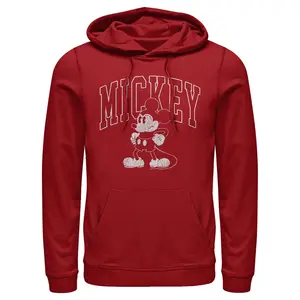Men's Mickey & Friends Angry Mickey Distressed Pull Over Hoodie
