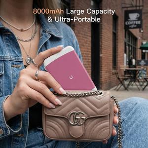 Wireless Power Bank with LED Fill Light, Fast-Charging Mobile Smartphone Accessory for Selfie, Makeup Use, Wireless Battery Pack