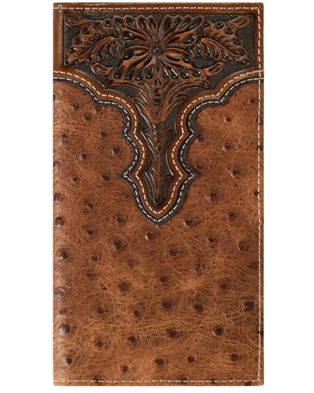 Ariat Men's Men'S Rodeo Ostrich Print Floral Embossed Wallet - A3553102