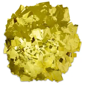 Rectangle Gold Metallic Confetti – Premium Mylar Slow-Falling 1lb Loose Pack