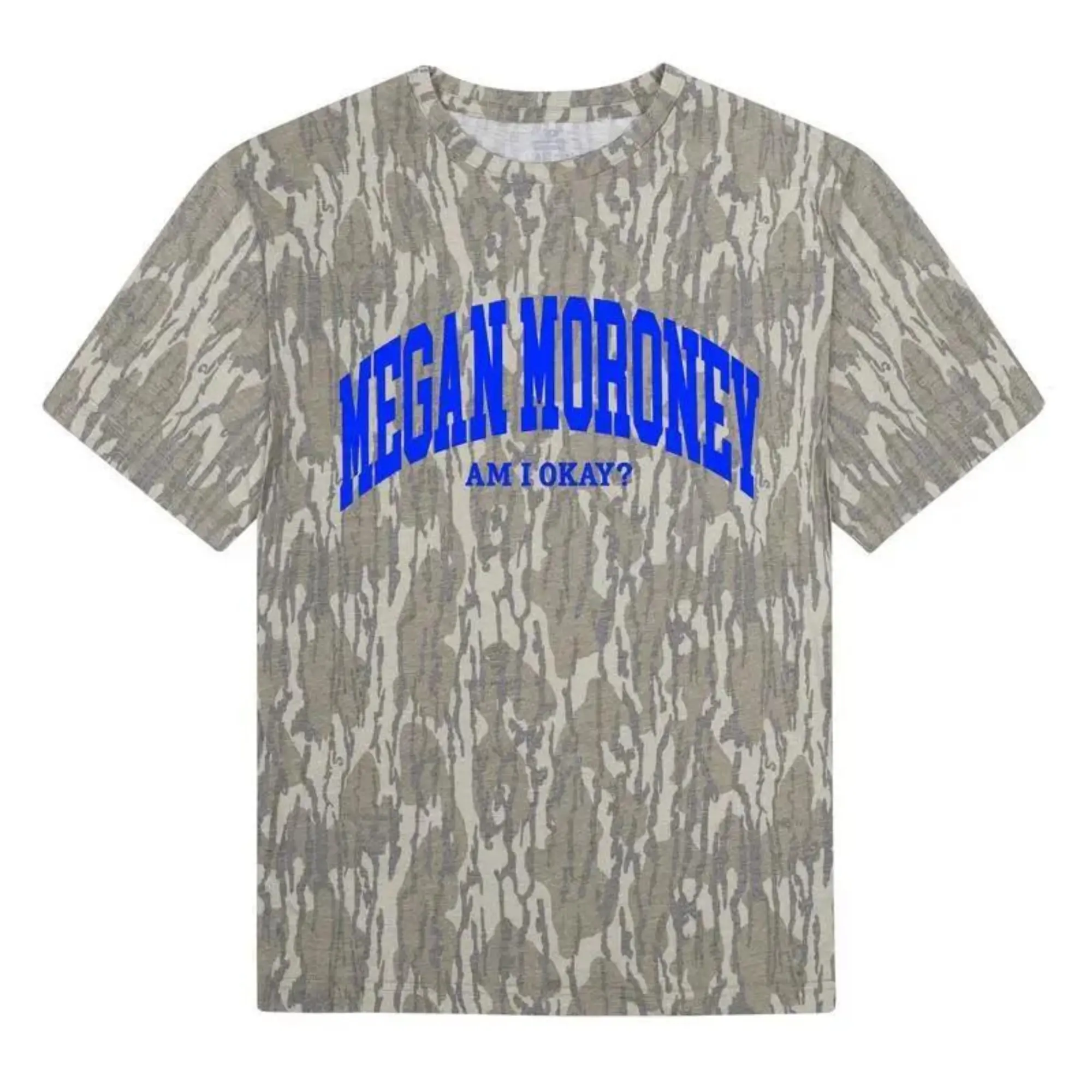 Megan Moroney Am I Okay Camouflage Mossy Oak Bottomland Tee - Hunting Camo Shirt, Soft Cotton Breathable, Hiking Camping T-shirt, Full Size S-5XL