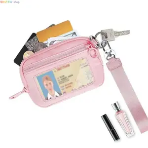 Women's Iris 2nd Gen Anti-Theft RFID Blocking Nylon Wristlet Wallet - Compact Travel-Friendly Cardholder, Zipper Design, Durable Key Ring, Detachable Strap for Outdoor Sports, Leisure