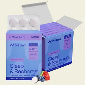 Neuro Melatonin Mints for Better Sleep (72 Pieces) - Fast Dissolve Sugar Free Sleep & Recharge Mints with Lemon Balm & Chamomile Neuro Melatonin Mints for Better Sleep (72 Pieces) - Fast Dissolve Sugar Free Sleep & Recharge Mints with Lemon Balm & Chamomile
