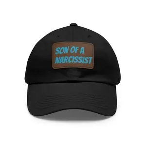 Funny Dad Hat for Sons - 'Son of a Narcissist' Leather Patch Cap