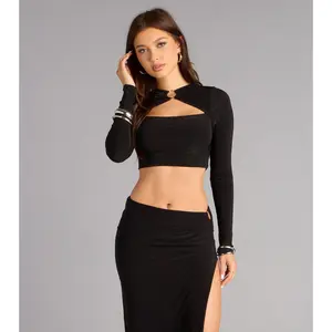 Cool Girl O-Ring Cutout Crop Top