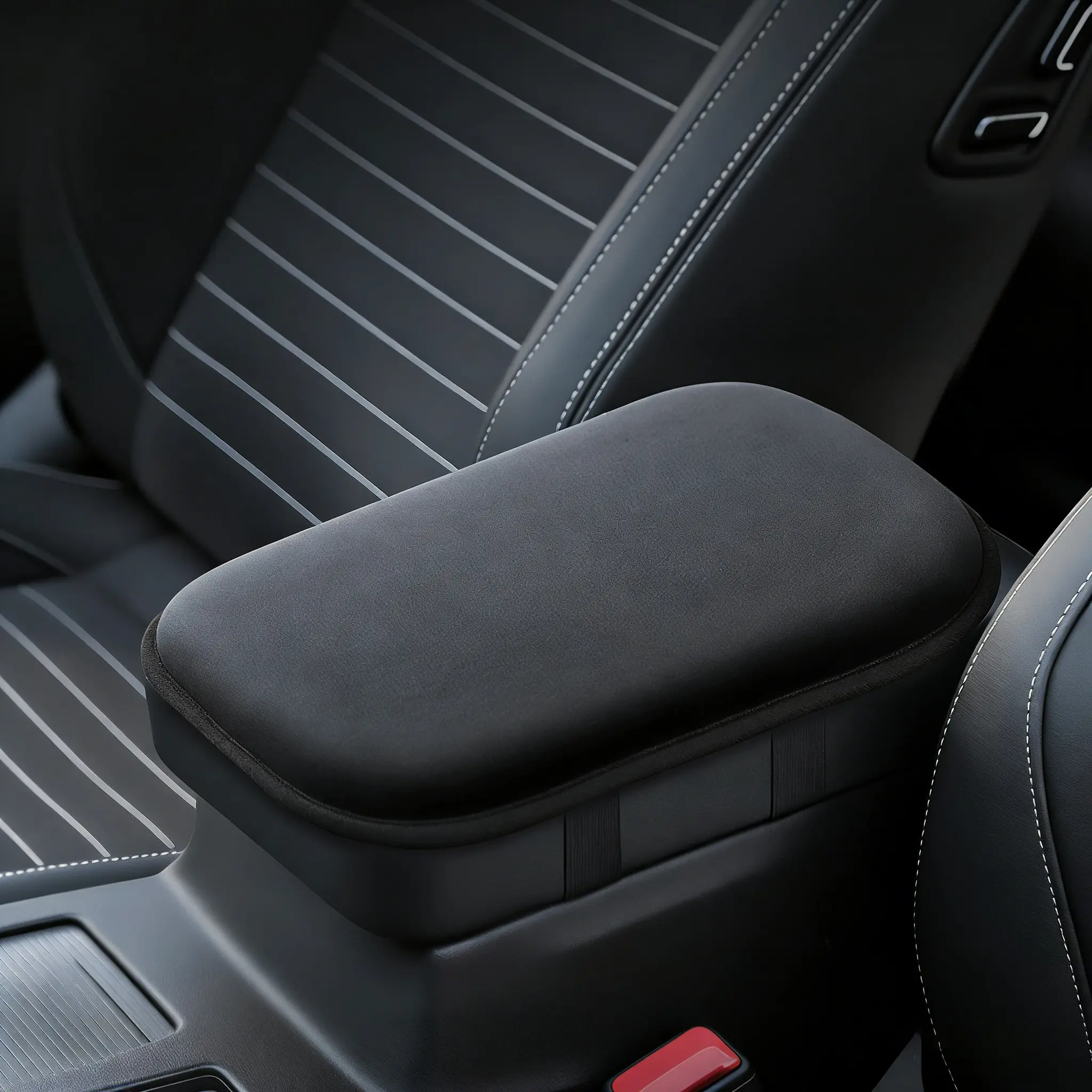 Car Armrest Booster Cushion Plush Thick Arm Pad Car Interior Central Console Cover Suitable for Christmas Halloween Summer Winter Valentine's Day