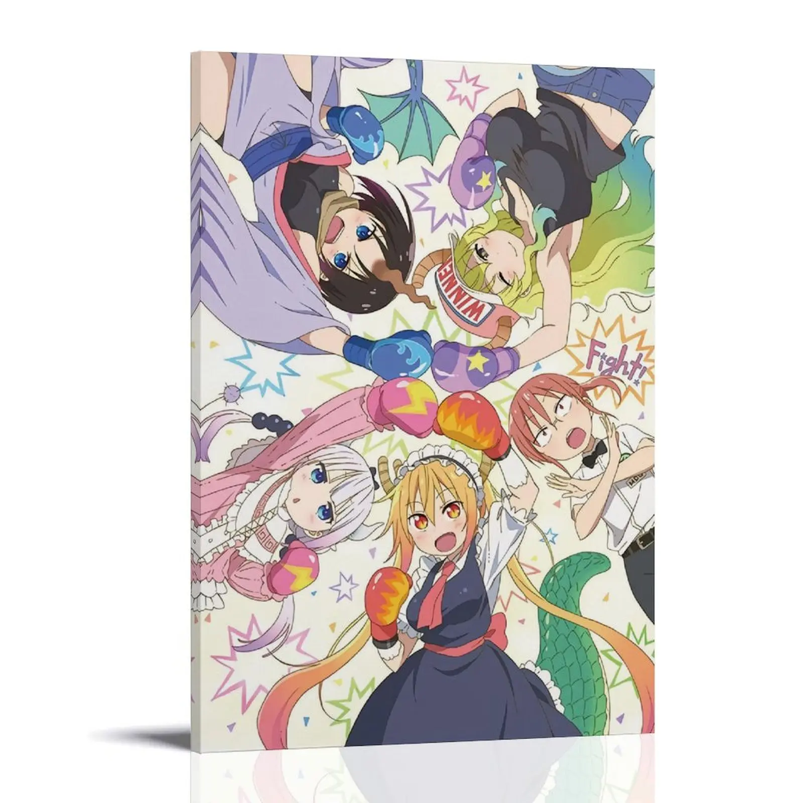 Miss-Kobayashi's Dragon Maid Poster Posters Music Album Cover Posters Canvas Wall Art High-Resolution Vintage Band & Artist Prints for Room