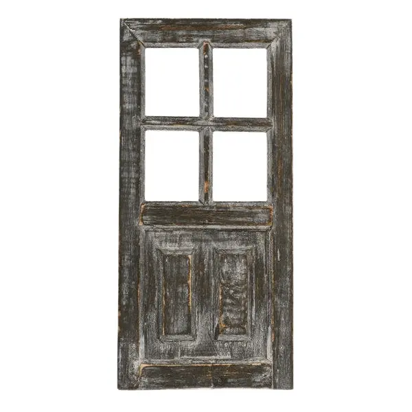 19.75" x 9.25" Wood Door – Antique Brown/Grey