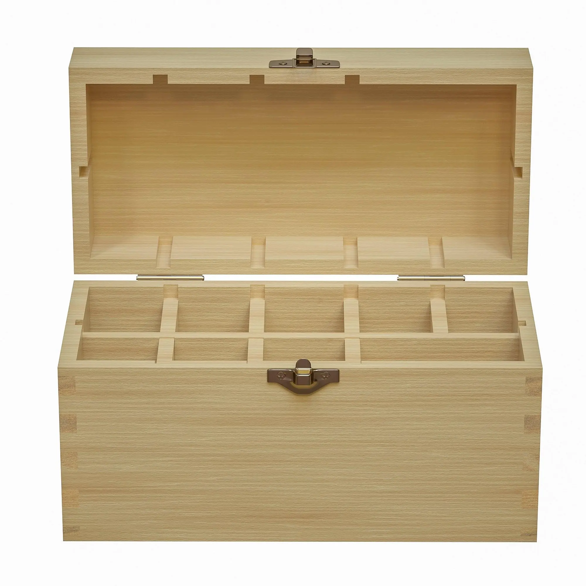 GTE Classic 9-Slot Natural Bamboo Rectangle Storage Box - Handmade Dust-Free Organizer with Acid Test Kit, Durable, Natural Look, 7.5x3.25x4 in for Jewelry, Gold Investments (Contains Acid Vapors, Extends Shelf Life)