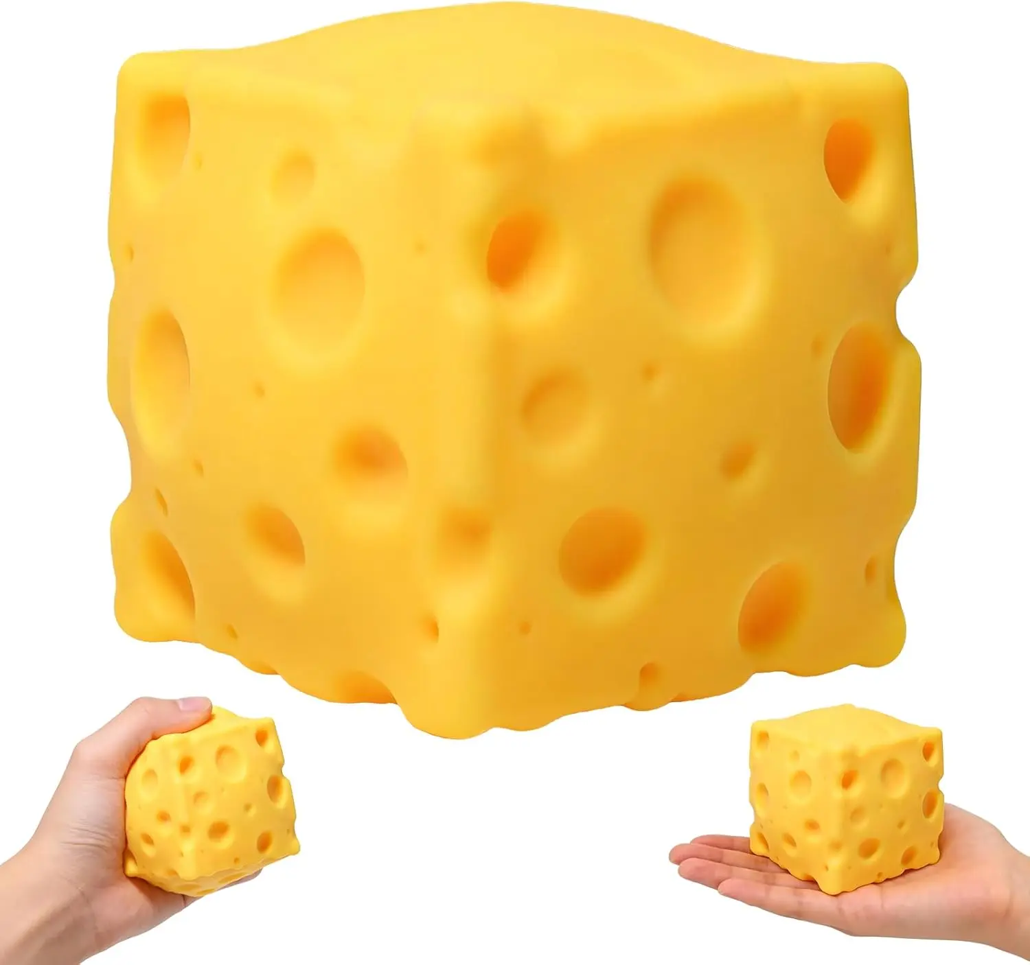 Cheese Squishy Block-SQUEEZE CHEESE-1PC, Sensory Fidget Gift