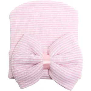 Newborn Hats for Girls Hospital Hat Baby Girl Bows and Headbands Infant Beanie Nursery Caps