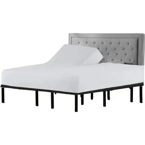 Split Top  Fitted Sheet for Adjustable Bed,  Giza Cotton, 34" Flex , 1 count (White)