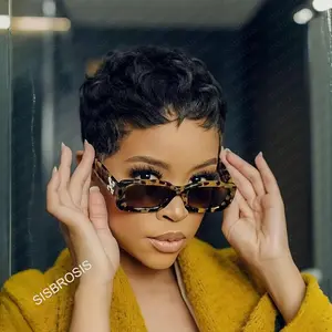 Short Wigs for Black Women Pixie Cut Human Hair Wigs for Women Natural Black Color Lightweight for Summer Glueless Short Layered Pixie Wigs Easy to Throw on and Go No Brand