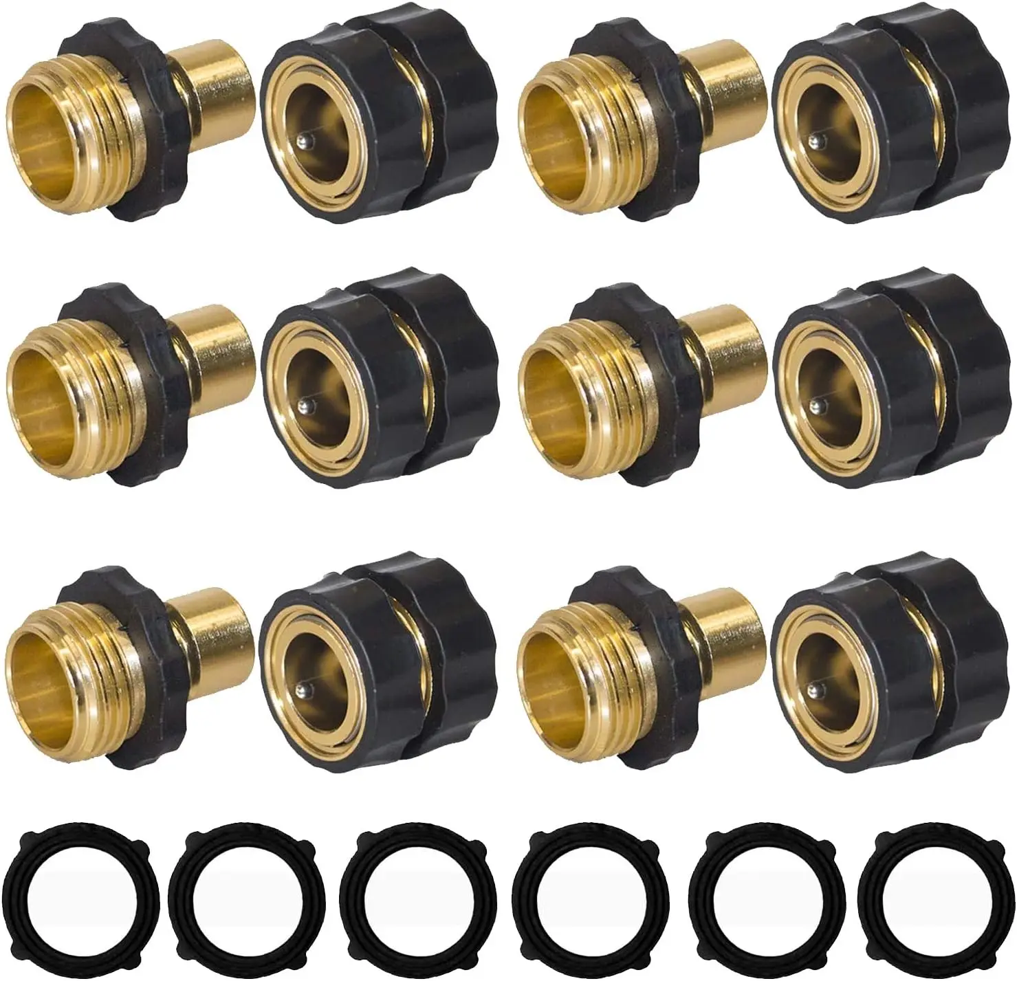 Garden Hose Quick Connector, 3/4 Inch Male and Female Garden Hose Fitting Quick Connector