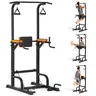 BODIOO Power Tower Home Gym 450LBS Adjustable Pull Up Bar, Multifunctional Dip Station for Full Body Workout & Indoor Fitness