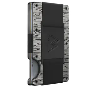 Minimalist Wallet for Men - Credit Card Holder & Cash Strap, Slim RFID Wallet I Scratch Resistant, Easily Removable Money & Cards, Mens Wallets