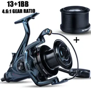 Sougayilang Surf fishing Reel Ultra Smooth Powerful Spinning Reels 10000/11000/12000 for Saltwater and Freshwater Aluminium Spool Graphite Body Ball Bearings Corrosion Resistant