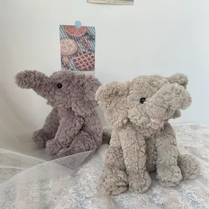 Elephant Plush, Elephant Stuffed Animals  Gray & Beige, Stuffed Animal Soft Plush Toy, 8.66 inch for Kids All Ages, Toddlers, Adults, and Families