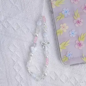 Fresh Bowknot Phone Strap and Camera Pendant, Stylish CCD Mobile Chain and Case Accessory, Cute Decoration for Phones and Cameras, Phone Charms, Phone Lanyard