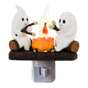 Halloween Plug-In Wall Figurine – Ghosts Roasting Marshmallows
