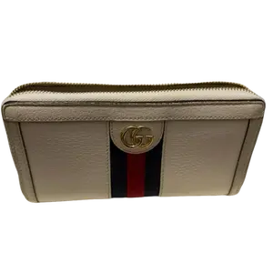Pre-owned GUCCI Leather Small Leather Goods PreOwned Sylvie wallet