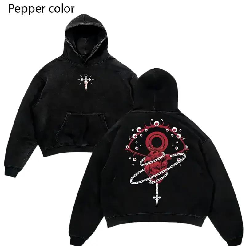 Scarlet Eyes Kurapika Hunter X Hunter Ja pan Anime Men Women HoodiesKillua Zoldyck Gon Harajuku Unisex Pullover Casual Sweatshirt Streetwear Anime graphic lover t-shirt graphic tees Gift for Birthday Holiday