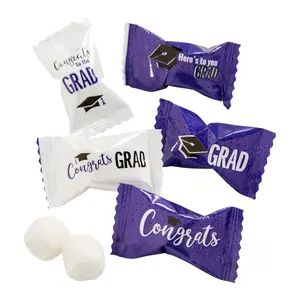 14 oz. Graduation-Themed Buttermints in Purple Wrappers - 108 Pc.