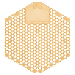 Fresh Products Wave 3D, Virtually eliminates Urine Splash, 30-Day Use, Easy Installation, Beneficial Bacteria, Consistent Fragrance — Summer Sunshine, Orange, Made in USA, 10pk Urinal Screens