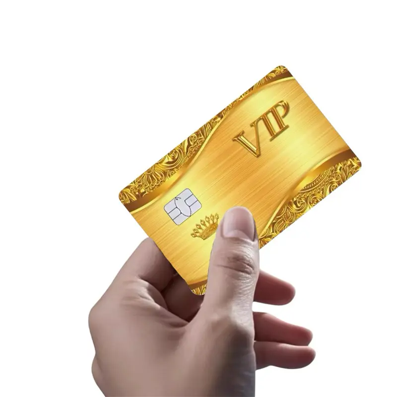 VIP Gold Card Holographic Credit Card Sticker Debit Skin Decal Cover Waterproof Vinyl Easy To Apply