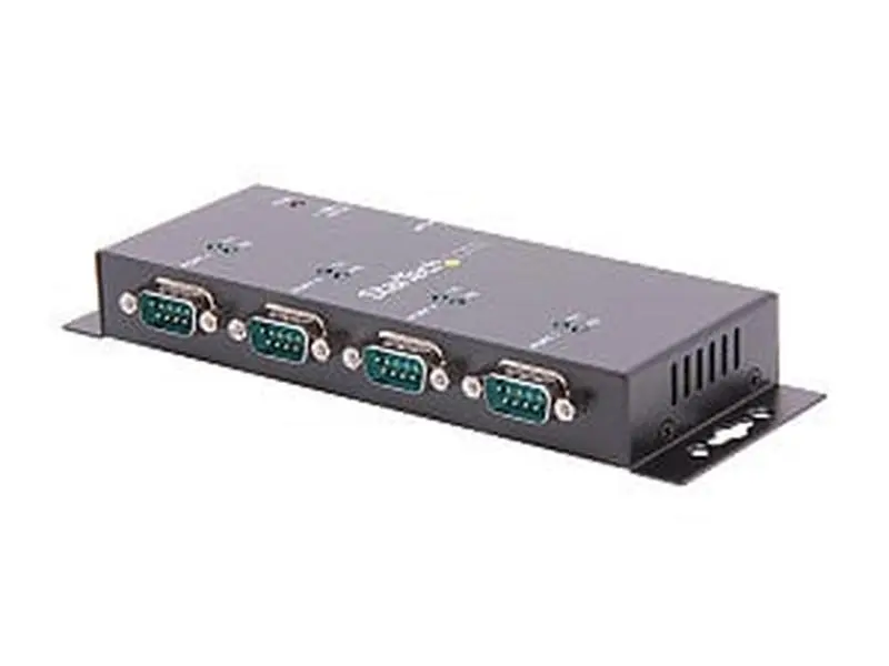 StarTech 4-Port USB to DB9 RS232 Serial Adapter - USB 2.0 Bus Powered External Hub with FTDI Chipset, Durable Steel Casing, 4 DB-9 (9 Pin; D-Sub) Male, 15.9 oz Computer Accessories Hardware