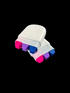 2 Bisexual Flag Color Marker - Party Accessories -  Reusable & good for LGBTQ+ Pride Parties - Mini Design with Lid - Easy to use