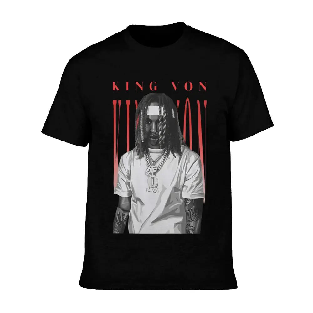 King Von T-Shirt Rapper Print Rap Music