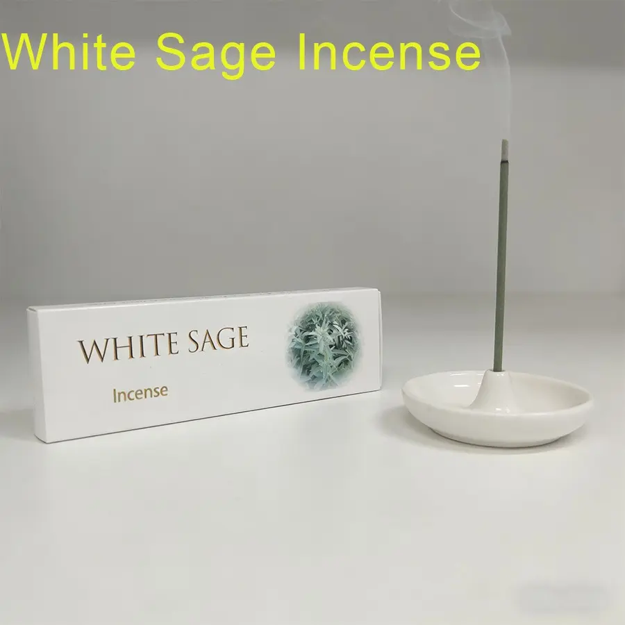Premium Boxed Travel Pack Sage Scented Incense Sticks, Natural, 12cm, Burn Time 25-30 Minutes, Artificial Wood Scent Relaxing Rods, Calming Home Fragrance Decor, White Sage Incense, Aroma For Home