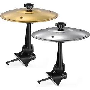 2Pack Car Drum Cymbal Air Vent, Gold & Silver Car Symbol Drum for Car Vent, Quirky Gift for Road Trips, Clip-On for Easy Installation and Rugged, Universal Fit Compact Vehicle Accessory