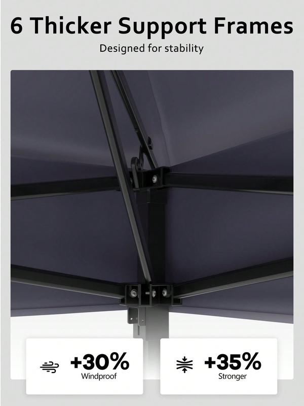 11x11ft Pop Up Gazebo Tent With Mosquito Netting, Outdoor Canopy Shelter Easy Setup, Water & UV Resistant - Navy