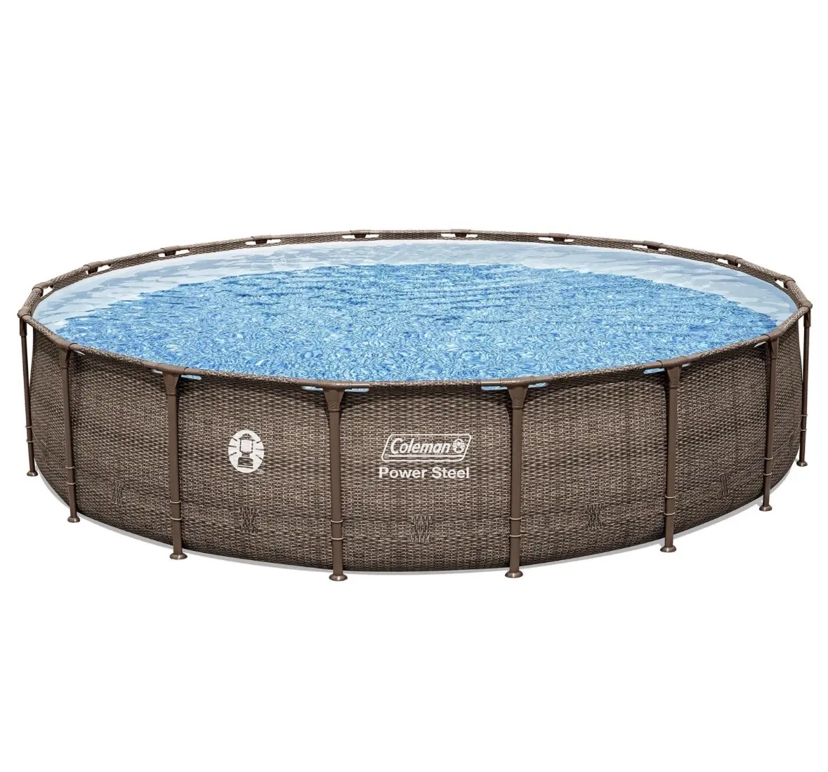 Coleman Power Steel 18 ft x 48" Round Metal Frame Above Ground Swimming Pool Set