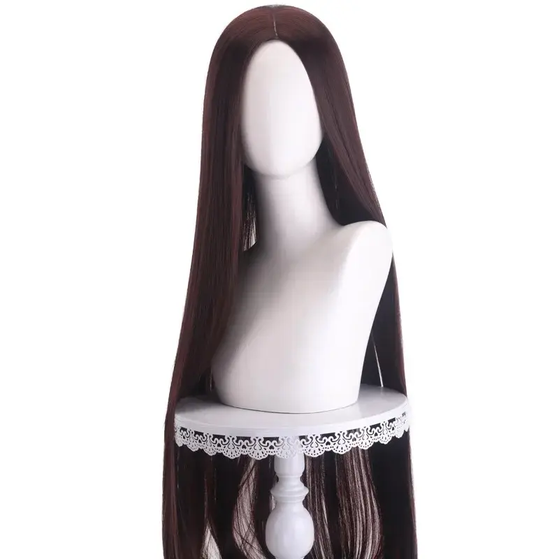 New 40 Inch Colored Anime Long Straight Center Split Bangs Women's Synthetic Wig Suitable for Holiday Parties, Halloween Ball Role-P