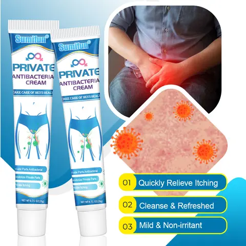 Sumifun Men's Private Area Cleansing Care Ointment - 20g Alcohol-Free Moisturizing Cleanser for Men's Body Care, Itch Relief, Antibacterial, Soothing Sensitive Combination Skin, Daily Safe Use, Compact Box Storage, 12-Month Validity