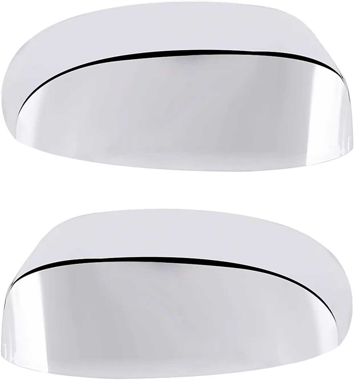 STICK-ON Chrome Side View Mirror Covers - Compatible with Chevrolet Silverado Tahoe Suburban Avalanche, GMC Sierra Yukon, Cadillac Escalade 2007-2014