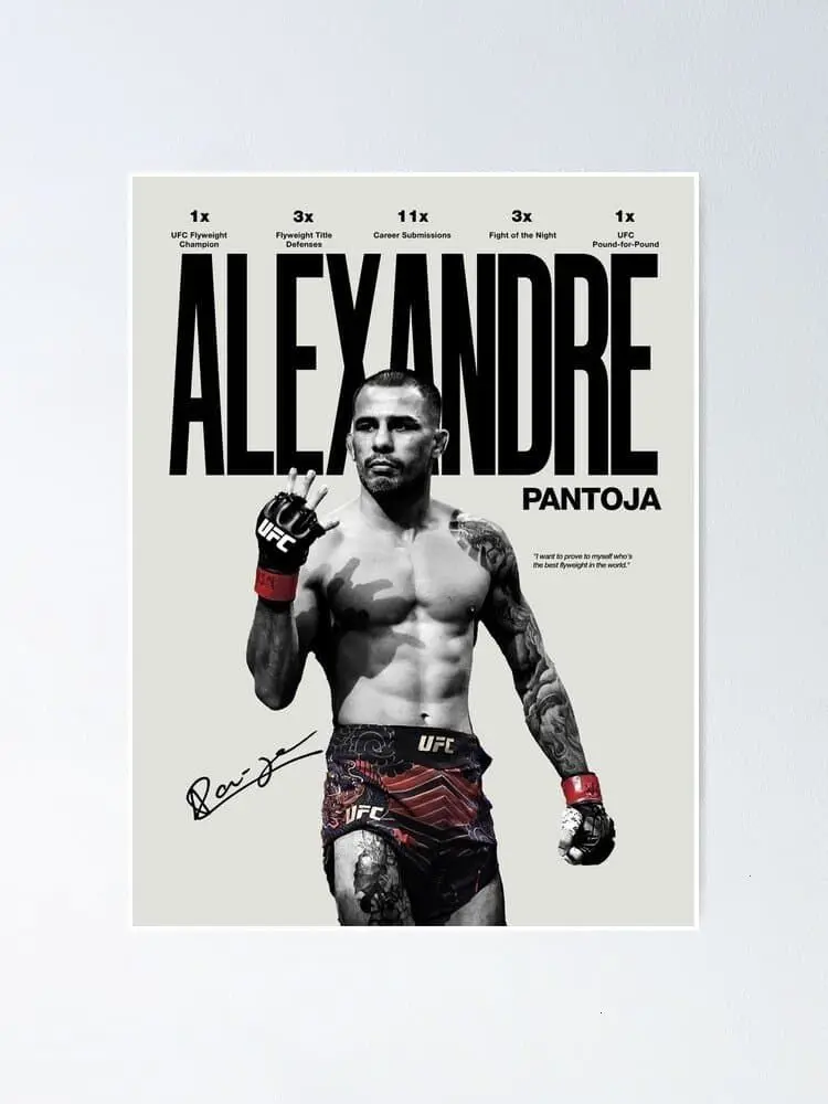 Alexandre Pantoja Poster, UFC MMA Wall Art, Flyweight Champion, Sports Art Print Poster( Unframed - Print Only )